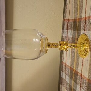 Nutcracker Gold Stem Wine Glass
